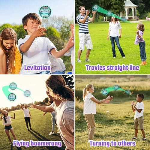 Sosuy 2025 Flying Orb Ball Toys for Boys, Spinner Rotating Hover Boomerang Magical Galaxy Cosmic Handheld Mini Drone Cool Stocking Stuffers Christmas Gifts for Kids Girls Teen Aged 6 7 8 9 10+ Blue thumbnail 5