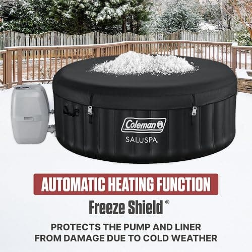Coleman Miami 2 to 4 Person Inflatable Hot Tub, Round Energy-Efficient Portable Outdoor Spa with 120 AirJets, 71" x 26" thumbnail 9