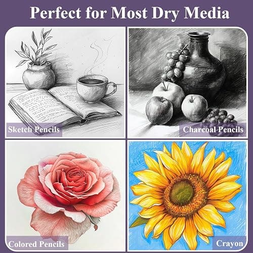 Purple Sketch Book for Women - 9"x12" Girls Sketchbook, 100 Sheets (73lb/120gsm) Drawing Paper for Kids, Art Supplies for Girls Ages 8-12, Beginners, and Adults, Mothers Day Gifts,1-Pack. thumbnail 5