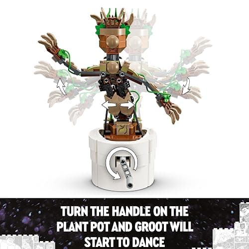 LEGO Marvel Dancing Groot Buildable Animated Toy Action Figure, Guardians of the Galaxy Character, Kids’ Hand-Operated Interactive Playset, Super Hero Gift for 10 Plus Year Old Boys and Girls 76297 thumbnail 5