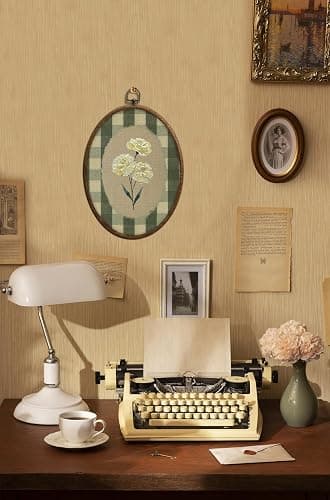 Flower Oval Wall Art, Green Gingham Oval Cottage wall Decor, Retro Botanical Grandma Cottage Core Home Decor for Western Farmhouse Bedroom Living Room, Home Retro Decor Products, 7x10 Inches, 15 thumbnail 5