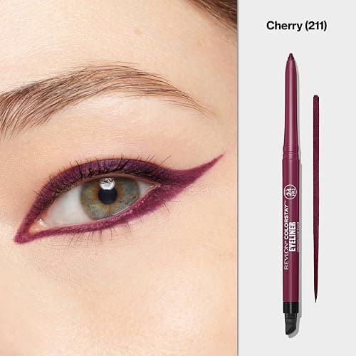 REVLON ColorStay Pencil Waterproof Eyeliner, Smudge-Proof, Eye Makeup with Built-In Sharpener, Stocking Stuffer for Women, 211 Cherry, 0.01 oz thumbnail 3