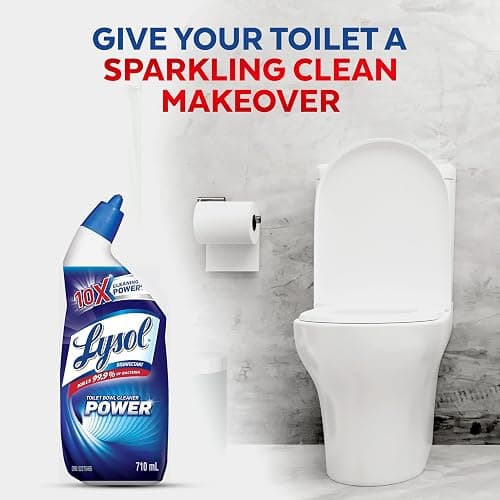 Lysol® Disinfectant Toilet Bowl Cleaner Power, (2 x 710 mL) = 1.42 L, Pack of 2, Cleaning, Disinfecting, and Stain Removal thumbnail 5