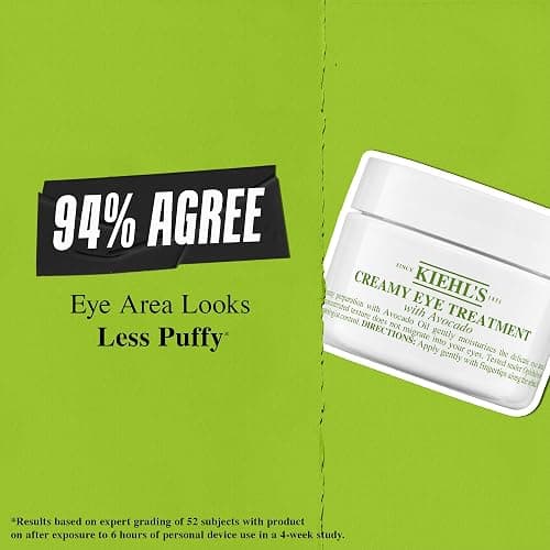 Kiehl's Avocado Eye Treatment, Under Eye Cream for Puffiness and Dark Circles, with Caffeine to Correct Bags, 99% Naturally Derived Non-Toxic Formula thumbnail 4