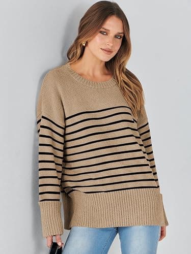 ANRABESS Women's Oversized Sweaters 2026 Long Sleeve Fuzzy Knit Casual Chunky Pullover Sweater Fall Outfits Clothes thumbnail 9