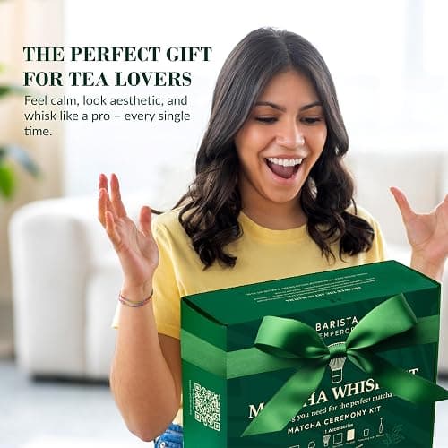 BARISTA EMPEROR® PREMIUM 11pcs MATCHA WHISK SET - Matcha Kit with Bowl and Electric Frother for Quick Prep – Matcha Set Kit with 11 Elegant Accessories for Daily Rituals - Complete Matcha Gift Set  thumbnail 9