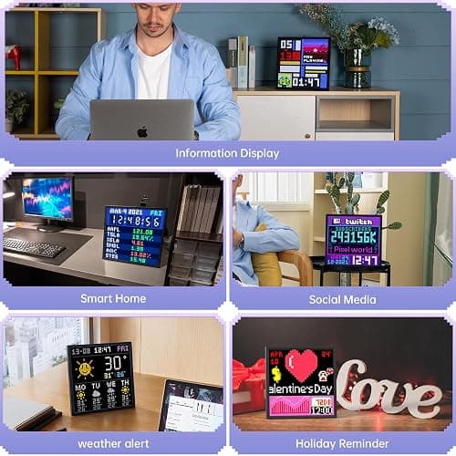 Divoom Pixoo-64 WiFi Pixel Art Display mit einem 64x64 LED Panel, einzigartige Beleuchtungsdekoration mit App-Steuerung thumbnail 5