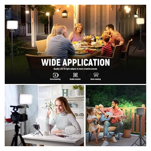 NEEWER Basics 2 Pack LED Video Light Panel Lighting Kit, Bi Color Dimmable Portable Studio Lights with Stands & Filters, 3200K-5600K 750lux CRI95 for Video Recording Live Streaming Photography, BP66 thumbnail 7