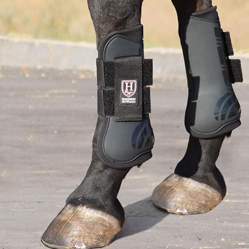 Harrison Howard Horse Tendon Boots Open Front/Fetlock Boot for Horse Protective Boots for Jumping, Trail Riding Set of 4 thumbnail 2