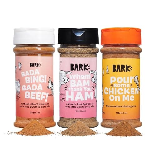 Barkbox Beef, Chicken, Ham Dog Treat Topper - High Protein Ingredient Meal Mixer, Rosemary Extract for Large & Small Breeds, Elevate Food Dining, Shake & Pour for Bowls (Pack of 3) - Image 1