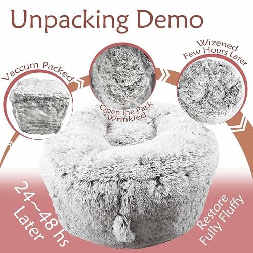 Plush Faux Fur Bean Bag Chairs, Memory Foam Filled Sofa Chair Shape Bean Bag for Adults/Teens/Kids, Ultra-Soft Lazy Sofa for Living Room Bedroom College Dorm, Grey thumbnail 5