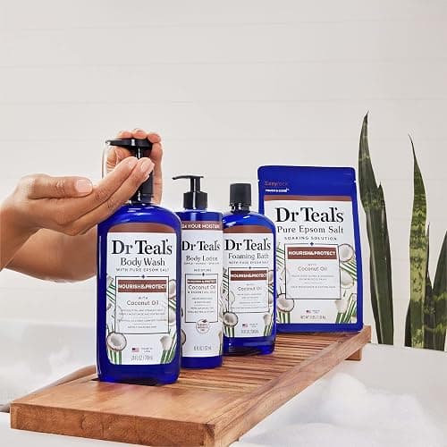 Dr Teal's Salt Soak with Pure Epsom Salt, Nourish & Protect with Coconut Oil, 3 lbs thumbnail 8