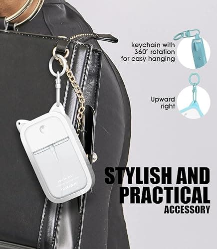 Sonnorel Silicone Case Compatible with Touchland Hand Sanitizer Spray (Fit for 1 FL OZ/30 mL Ver), Portable keychain thumbnail 4