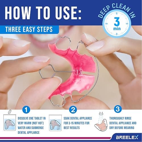 Breelex Retainer Cleaner Tablets, 120 Count for Dentures & Aligners thumbnail 5