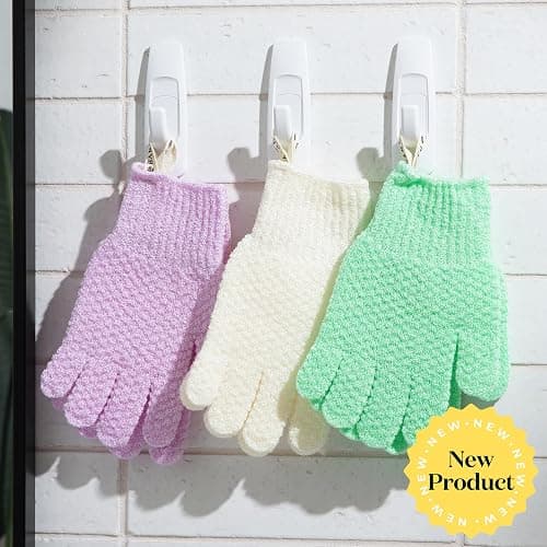 Bare Botanics 4 Pack Exfoliating Gloves for Shower (Lavender) - 100% Nylon Fibers - Exfoliating Bath Gloves - Shower Scrubber & Dead Skin Remover - Perfect for Wet & Dry Exfoliation - Soothing Lavender thumbnail 7