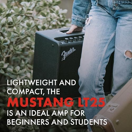 Fender Mustang LT25 Guitar Amp, 25-Watt Combo Amp, with 2-Year Warranty, 30 Preset Effects with USB Audio Interface for Recording thumbnail 8
