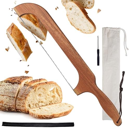 QikFas Sourdough Bread Knife,Bread Slicer, 15.7'' Serrated Bread Slicer for Homemade Bread with Reliable Sourdough Crafting, Ergonomic Handler, Premium Sharpness Blade (Original - Right Handed) - Image 1
