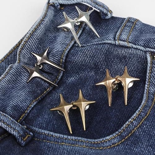 Pant Waist Tightener Adjustable Jeans Button Pin for Waist Pants Clips to Tighten Waist No Sew Detachable Make Jeans Waist Smaller 4 Sets Jean Buttons for Loose Jeans Instant Pants Button Tightener thumbnail 7