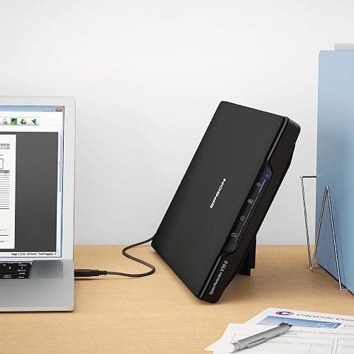 Epson Perfection V19 II Flatbed Photo Scanner 4800 dpi Optical Resolution | USB Power High-Rise Removable Lid for Documents and Old Pictures to Digital Conversion thumbnail 5