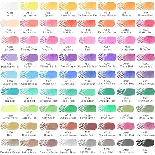 ARTISTIC EYE Premium Watercolor Pencils | Set of 72, Quality 3.5mm Soft Core Leads, Water-Soluble Pencils, Perfect for Beginner & Advanced Artists thumbnail 7