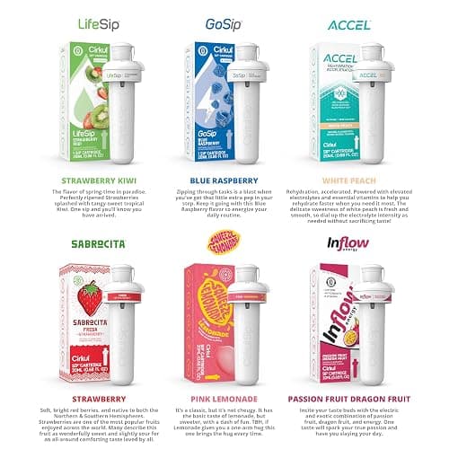 Cirkul Fan Favorite Bundle with 12 Flavor Cartridges, Zero Calories and No Sugar Drink Mix thumbnail 5