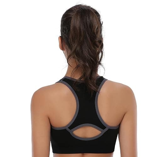 BAOMOSI Women's Seamless Racerback Sports Bra High Impact Support Yoga Gym Workout Fitness thumbnail 4