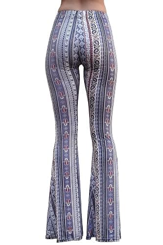 Daisy Del Sol High Waist Comfy Stretch Boho 70s Bell Bottom Fit to Flare Lounge Yoga Pants thumbnail 3