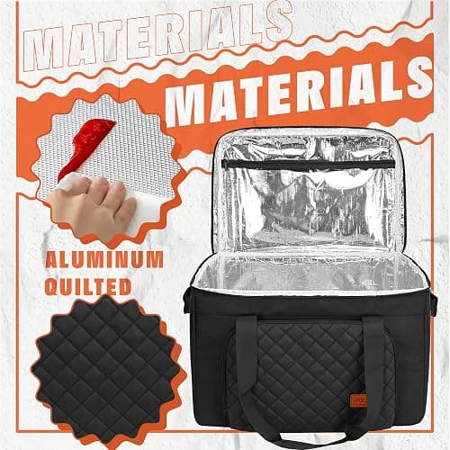 FURIMETY Carrying Bag Compatible with Ninja Crockpot Slow Cooker, Portable Insulated Travel Carrier Case for Ninja Foodi Possiblecooker Pro 8.5 Qt and Accessories with Shoulder Strap, Quilted Black thumbnail 7