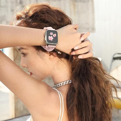 Beatlone Solo Loop Watch Bands Compatible for Scrunchie Apple Watch Band 38mm 40mm 41mm 42mm 44mm 45mm 46mm 49mm Soft Stretchy Women Elastic Strap for iWatch Series 10 9 8 7 6 5 4 3 SE Ultra 2 1 thumbnail 6