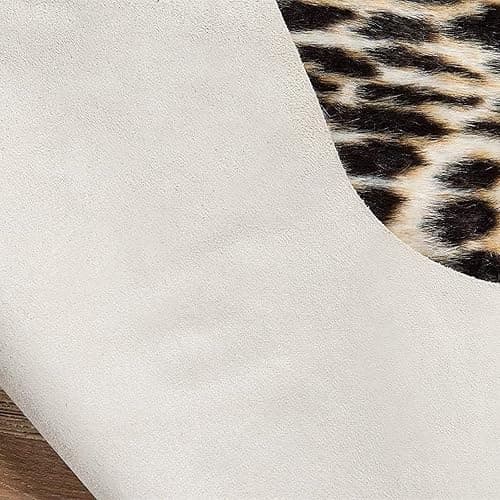 Leopard Rug Cheetah Rug Animals Printed Hide Mats Faux Fur Cowhide Skin Carpet for Home Office, Livingroom, Bedroom, 5.3ft x 6.6ft thumbnail 10