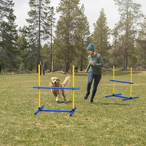 AHAILUOO Adjustable Dog Agility Jump Set – Training Hurdles with Height Adjustable Bars, Portable Design with Carry Bag for Indoor & Outdoor Agility Courses (2 Pack) thumbnail 5