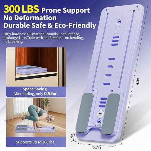 Pilates Reformer Set, ESBANY Pilates Board with Phone Holder, Multi-Purpose Foldable Pilates Reformer Machine, Portable Home Pilates Slider Board Equipment for Home Workout, Fitness, Exercise, Abs thumbnail 8