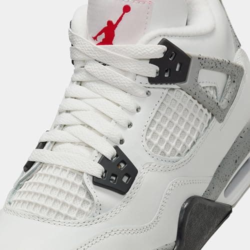 Air Jordan 4 Retro White Cement Grade School Lifestyle Shoes (Black/Grey/Red/White) - 6 Big Kid thumbnail 5