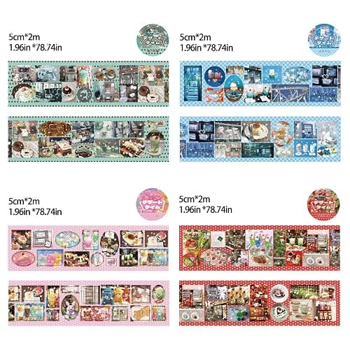 Bomichi 4 in 1 Japanese Stickers for Scrapbooks Laptop Water Bottles Skateboard Notebooks Phone Kindle, Cute Vinyl Stickers for Kids Teens Adults Girls thumbnail 4
