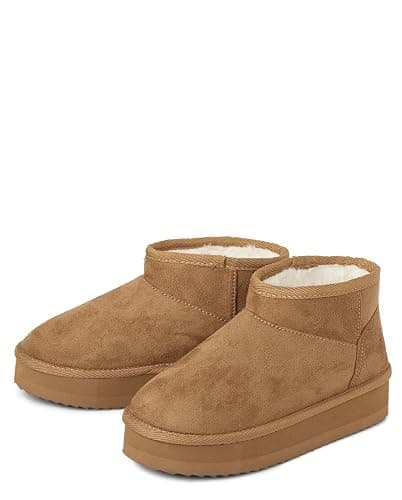 The Children's Place girls Girls Mini Ankle Platform Boot, Faux-fur Lined thumbnail 2