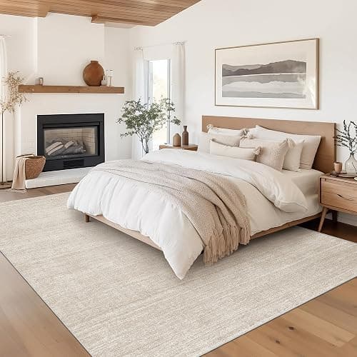 Valenrug Washable Rugs 7x9 - Stain Resistant 7x9 Area Rugs for Living Room, Non Slip Backing Printed Rugs for Bedroom, Folable Machine Washable Area Rug (7'x9', Beige) thumbnail 4