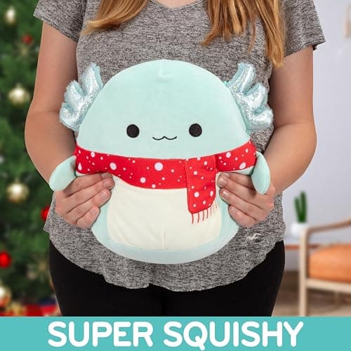Squishmallows Original 10-Inch Richie The Christmas Axolotl - Official Jazwares Holiday Plush- Collectible Soft & Squishy Stuffed Animal Toy - 2025 Limited Edition - Gift for Kids, Girls & Boys thumbnail 3