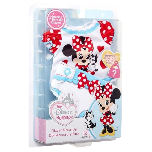 My Disney Nursery Baby Doll Clothes & Accessories, Minnie Diaper Accessory Pack Inspired by Disney's Beloved Minnie Mouse! Includes Doll T-Shirt, Doll diaper Cover, Clip With Charm thumbnail 8