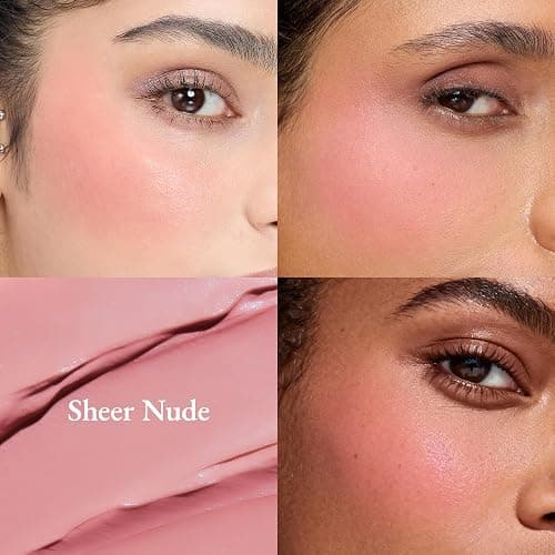 Exmiloo Liquid Blush - Lightweight Liquid Blush for Cheeks - Long-Lasting Liquid Matte Blush Makeup, Blendable & Buildable, Vegan & Cruelty-Free, Sheer Nude thumbnail 2