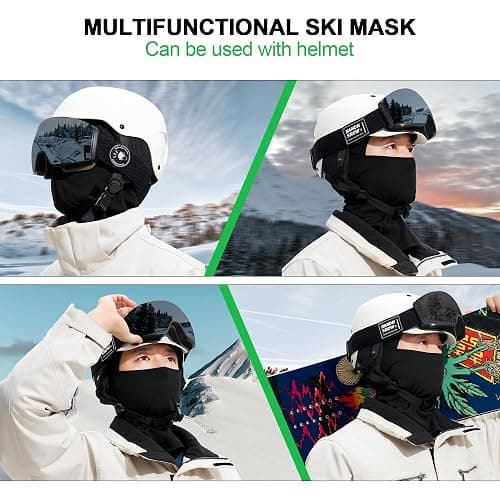 Balaclava Ski Mask 3 Pieces Full Face Cover for Men and Women Breathable Full Face Mask for Skiing Outdoor Sports thumbnail 7