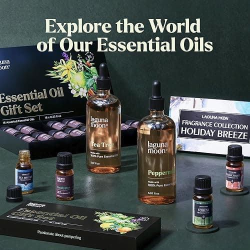 Lagunamoon Essential Oils Set - Top 6 Blends for Diffusers, Home Care, Candle Making Scents, Fragrance, Aromatherapy, Humidifiers, Gifts - Peppermint, Tea Tree, Lavender, Eucalyptus, Orange (10mL) thumbnail 8