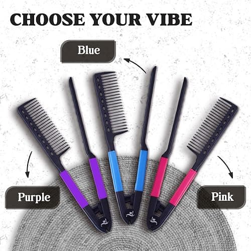 HerStyler Hair Comb For Straightening - Protects Hands - No More Knots - Styles Like A Pro - Versatile Hair Styling Comb - Travel Friendly (Black, Plastic, Dry Hair, 1 Count Pack of 1) thumbnail 9