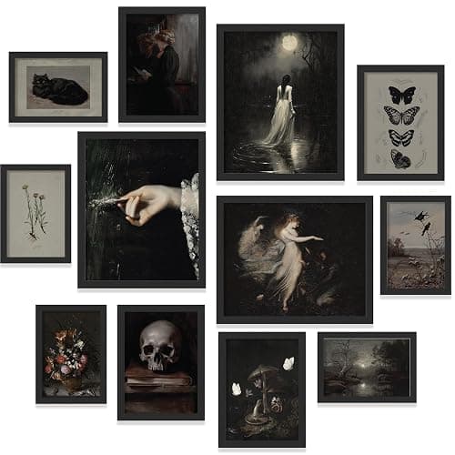 97 Decor Dark Academia Decor - Victorian Gothic Wall Art Prints, Dark Moody Aesthetic Pictures, Creepy Goth Posters Vintage Gothic Painting for Home Bedroom Decorations (8x10 Unframed) - Image 1