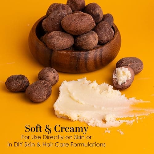 Raw Shea Butter - 100% Pure African Shea Butter for Hair and Body | with Natural Smoky Scent | Unrefined Moisturizer for Dry Skin, DIY Lip Balm, Body Butter, Lotion Bars- 8 oz Jar thumbnail 4