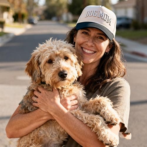 Dog Mom Hat- 3D Embroidered Puppy Mama Hat Adjustable Cotton Baseball Caps for Dog Lovers thumbnail 5