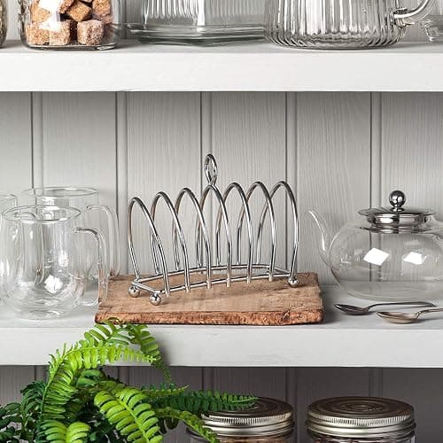 Kilo BA51 Victorian Design Chrome 6 Slice Toast Rack with Ball Feet and Loop Carry Handle thumbnail 5