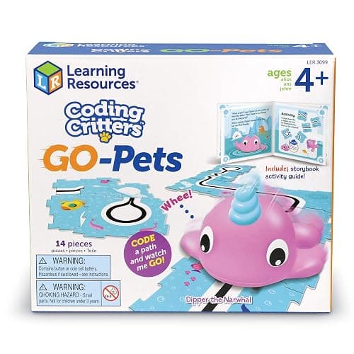 Learning Resources Coding Critters Go Pets Dipper the Narwhal - 14 Pieces, Ages 4+ Screen-Free Early Coding Toy For Kids, Interactive STEM Coding Pet, Toddler Learning Toys thumbnail 4