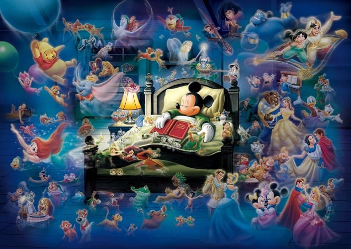 Tenyo Disney Mickey's Dream Fantasy Glow in the Dark Jigsaw Puzzle (500 Piece) - Image 1