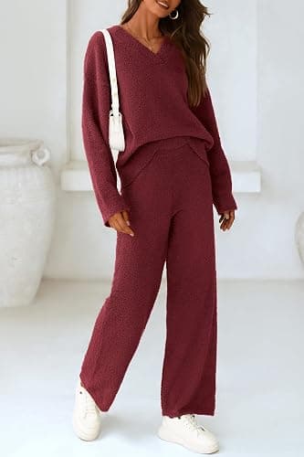 PRETTYGARDEN Lounge Sets for Women Two Piece Sweaters Pajama Set Fall Fashion 2025 Loungewear Outfits Matching Winter Clothes thumbnail 6