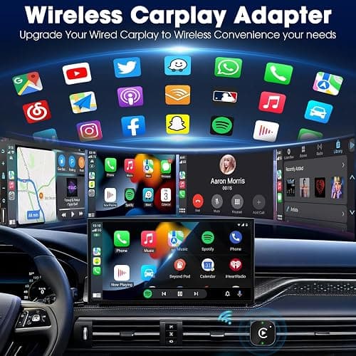 Wireless Carplay Adapter & Android Auto 2025 Upgrade Wired CarPlay to Wireless,2-in-1 Mini USB Design with Fast Stable Connection Car Play for Apple iOS 10+, Android 11+ Version thumbnail 3